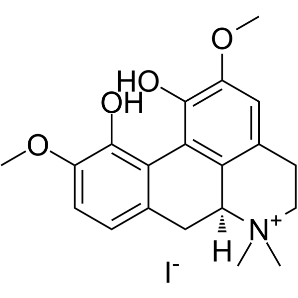 (+)-Magnoflorine iodide                                          (Synonyms: Magnoflorine iodide; α-Magnoflorine iodide; Thalictrine iodide)