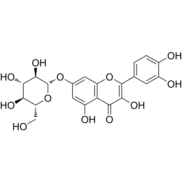 Quercimeritrin                                          (Synonyms: 槲皮素-7-O-葡萄糖苷; Quercetin-7-O-β-D-glucopyranoside)