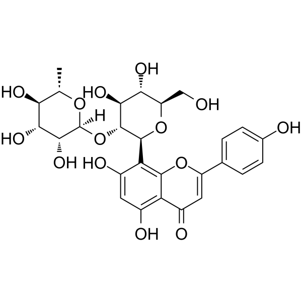 Vitexin-2"-O-rhamnoside                                          (Synonyms: 牡荆素鼠李糖苷)