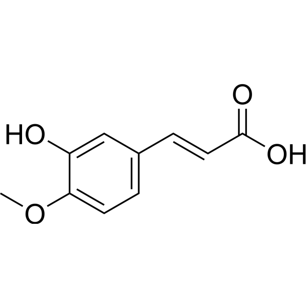 Isoferulic acid                                          (Synonyms: 异阿魏酸; 3-Hydroxy-4-methoxycinnamic acid)