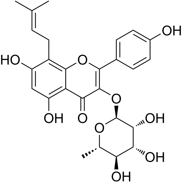 IKarisoside A                                          (Synonyms: 大花淫羊藿苷 A; Icarisoside-A;  Baohuoside II)