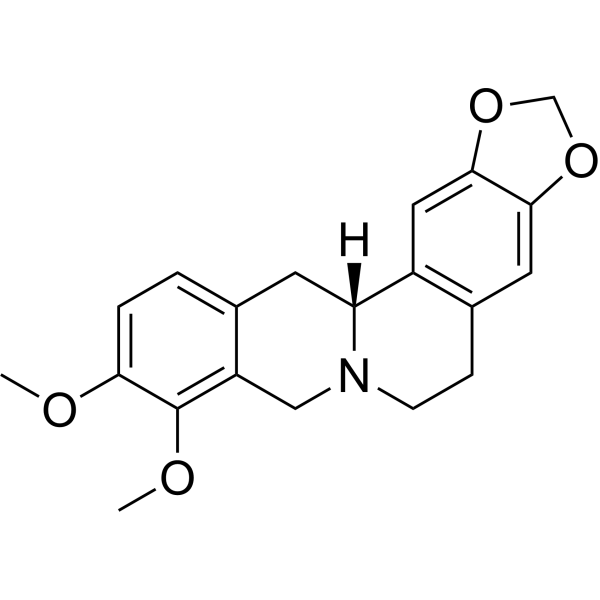 (R)-(+)-Tetrahydroberberine                                          (Synonyms: (R)-(+)-四氢小檗碱; (+)-Canadine;  (R)-(+)-Canadine)