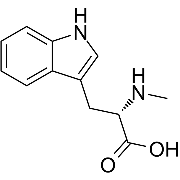 L-(+)-Abrine                                          (Synonyms: L-(+)-红豆碱; L-Abrine;  L-N-Methyltryptophan;  N-α-Methyl-L-tryptophan)