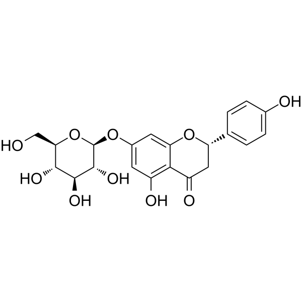 Prunin                                          (Synonyms: 柚皮素-7-O-葡萄糖苷; Naringenin 7-0-glucoside)