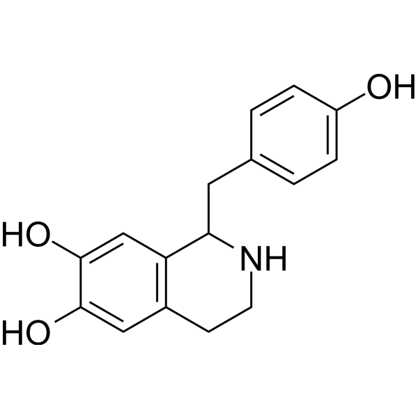 Higenamine                                          (Synonyms: 去甲乌药碱; Norcoclaurine;  Demethyl-Coclaurine)