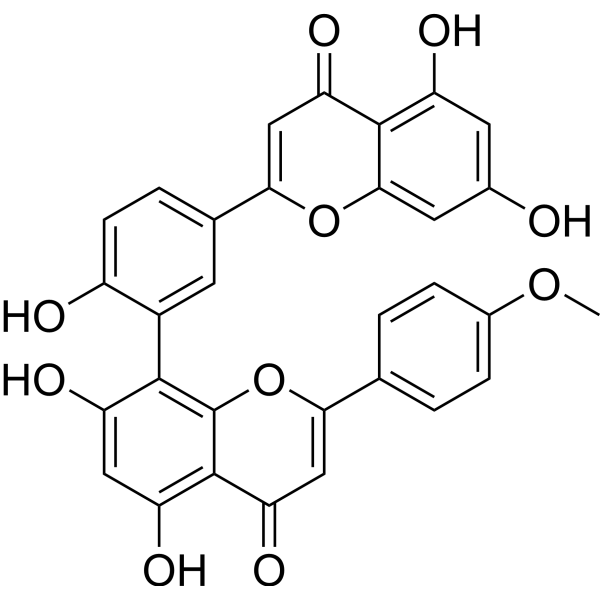 Podocarpusflavone A                                          (Synonyms: 竹柏双黄酮 A)