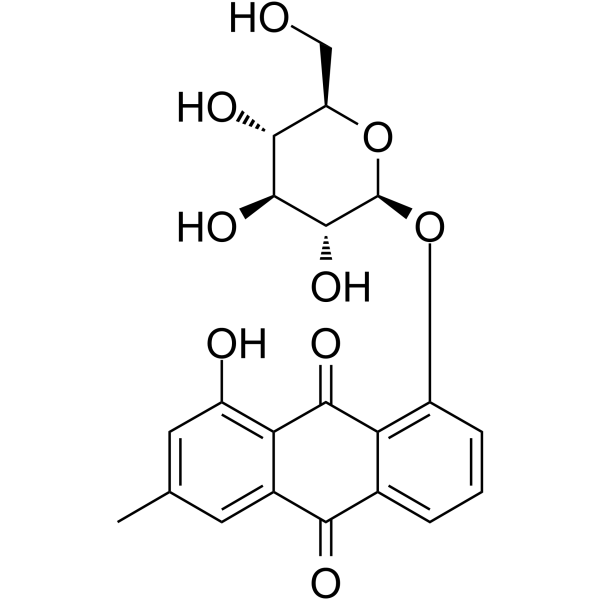 Chrysophanol 8-O-glucoside                                          (Synonyms: 大黄酚-8-O-葡萄糖苷)