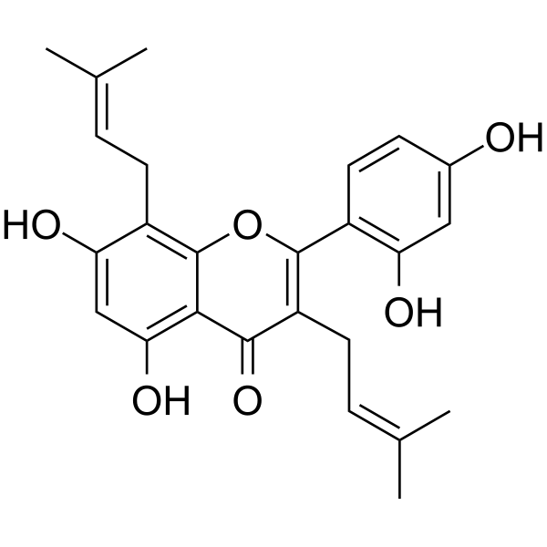 Mulberrin                                          (Synonyms: 桑黄酮; Kuwanon C)