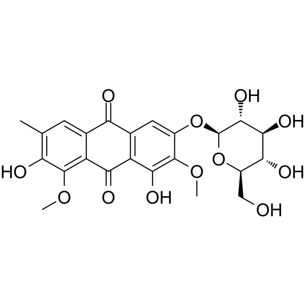 Aurantio-obtusin β-D-glucoside                                          (Synonyms: 橙黄决明素葡萄糖苷; Glucoaurantio-obtusin)