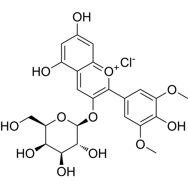 Malvidin-3-galactoside chloride                                          (Synonyms: 氯化锦葵色素-3-O-半乳糖苷)