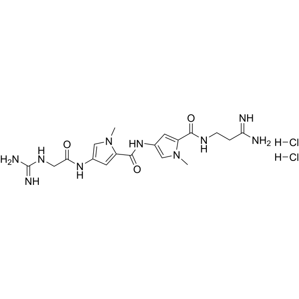 Netropsin dihydrochloride                                          (Synonyms: 纺锤菌素二盐酸； 纺锤菌素)