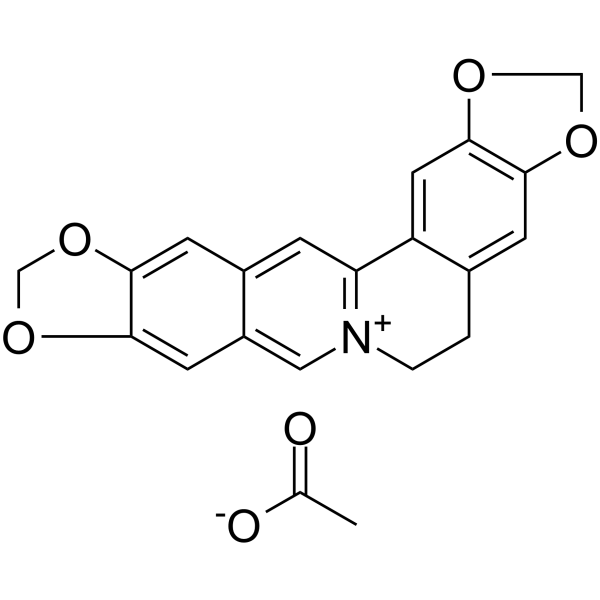 Pseudocoptisine acetate                                          (Synonyms: 异黄连碱乙酸盐; Isocoptisine acetate)