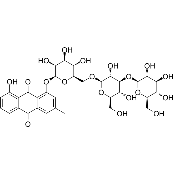 Chrysophanol triglucoside                                          (Synonyms: 大黄酚-1-O-Β-三葡萄糖苷)