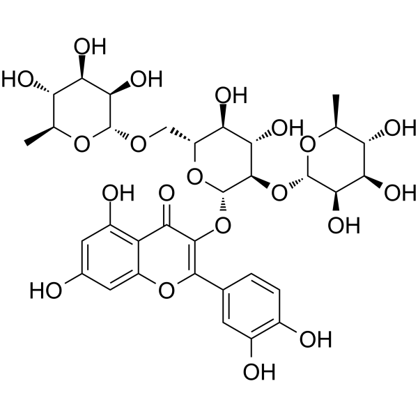 Manghaslin                                          (Synonyms: 槲皮素-3-O-芸香糖-(1→2)-O-鼠李糖苷)