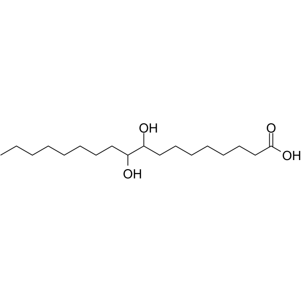 9,10-Dihydroxystearic acid                                          (Synonyms: 9,10-二羟硬脂酸；9,10-二羟基十八酸)